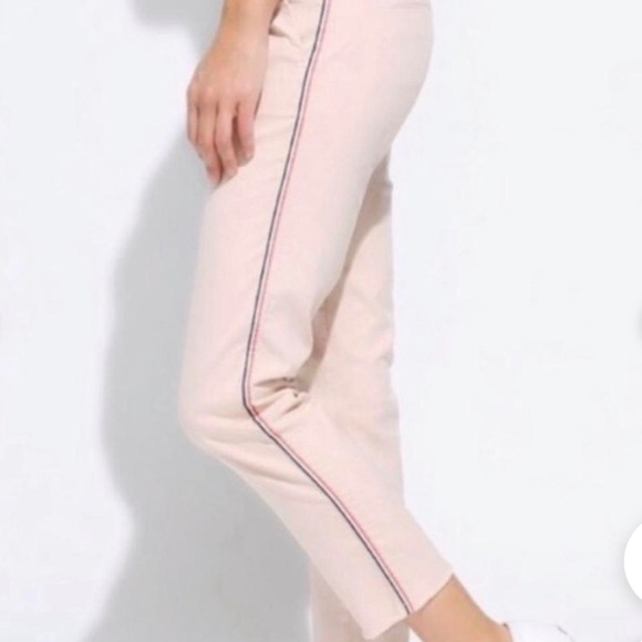 Sundry Streetwear Stripe Roll Up Trouser  in Pink Size 27 - Picture 1 of 12